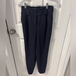 Express paper bag ankle pant in navy size 0